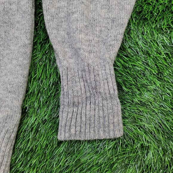 Pendleton Shetland Wool Laine Sweater XL 24x29 Gray Crop - Picture 12 of 14
